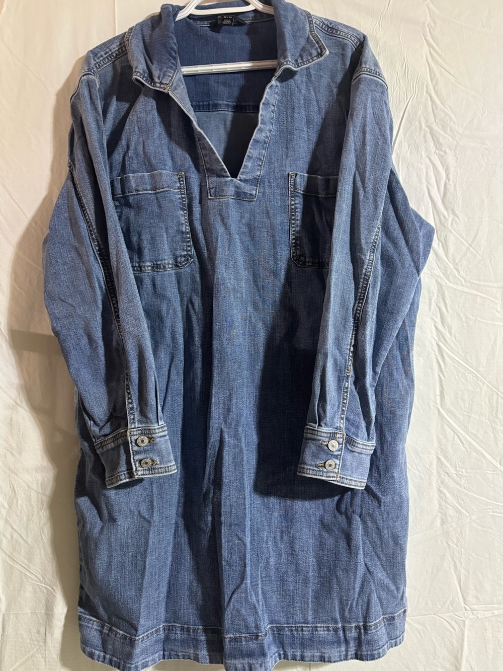 Joe fresh Denim Button-Up Shirt Dress - Light Blue